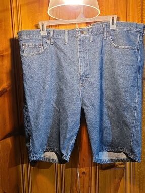 Wrangler Light Blue Denim Jeans Shorts with Red Logo Tag